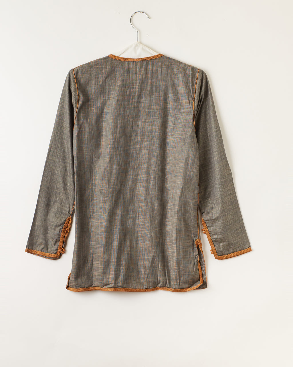 Anatole Shirt Anatole charcoal gray cotton yarn with a bronze collar
