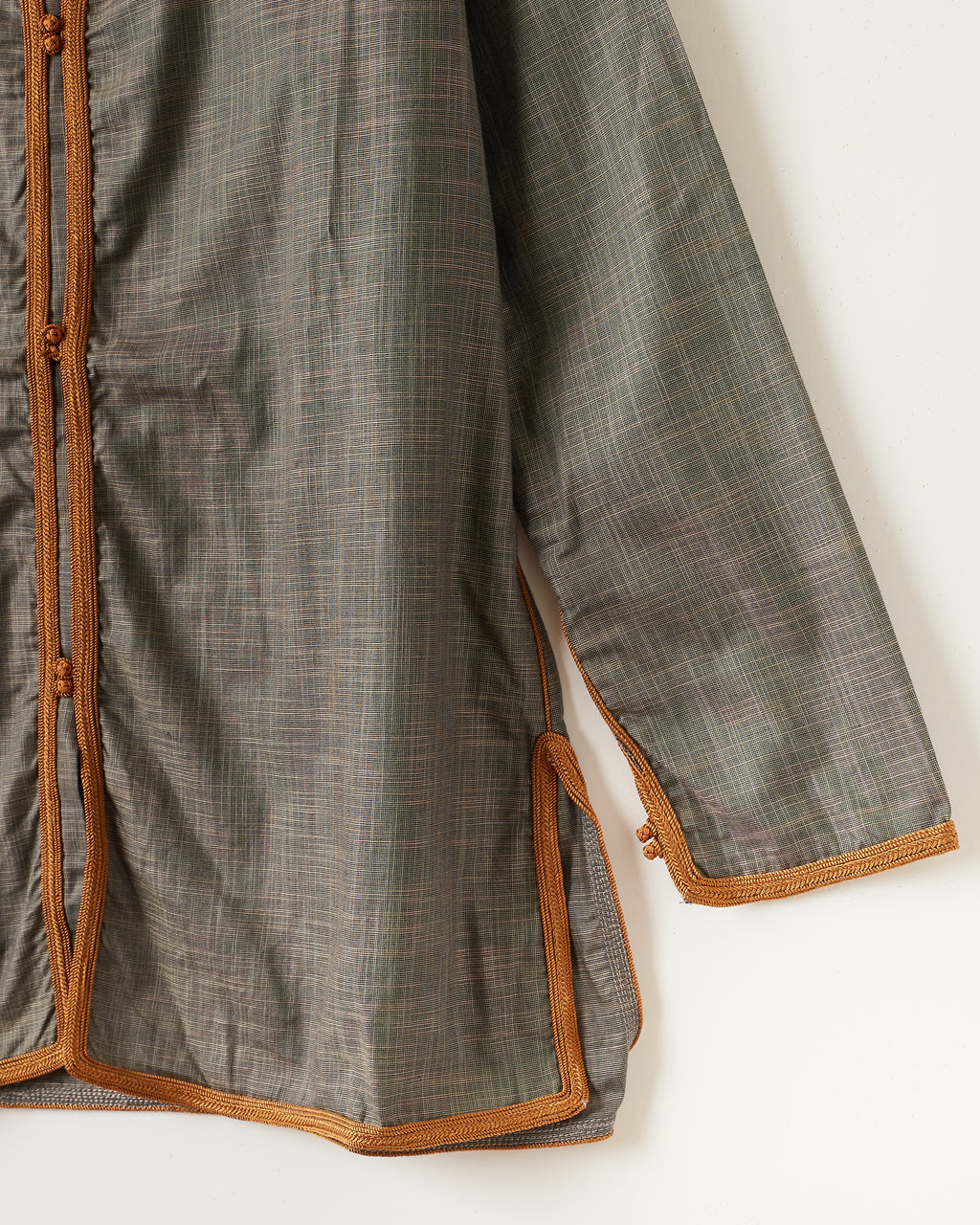 Anatole Shirt Anatole charcoal gray cotton yarn with a bronze collar