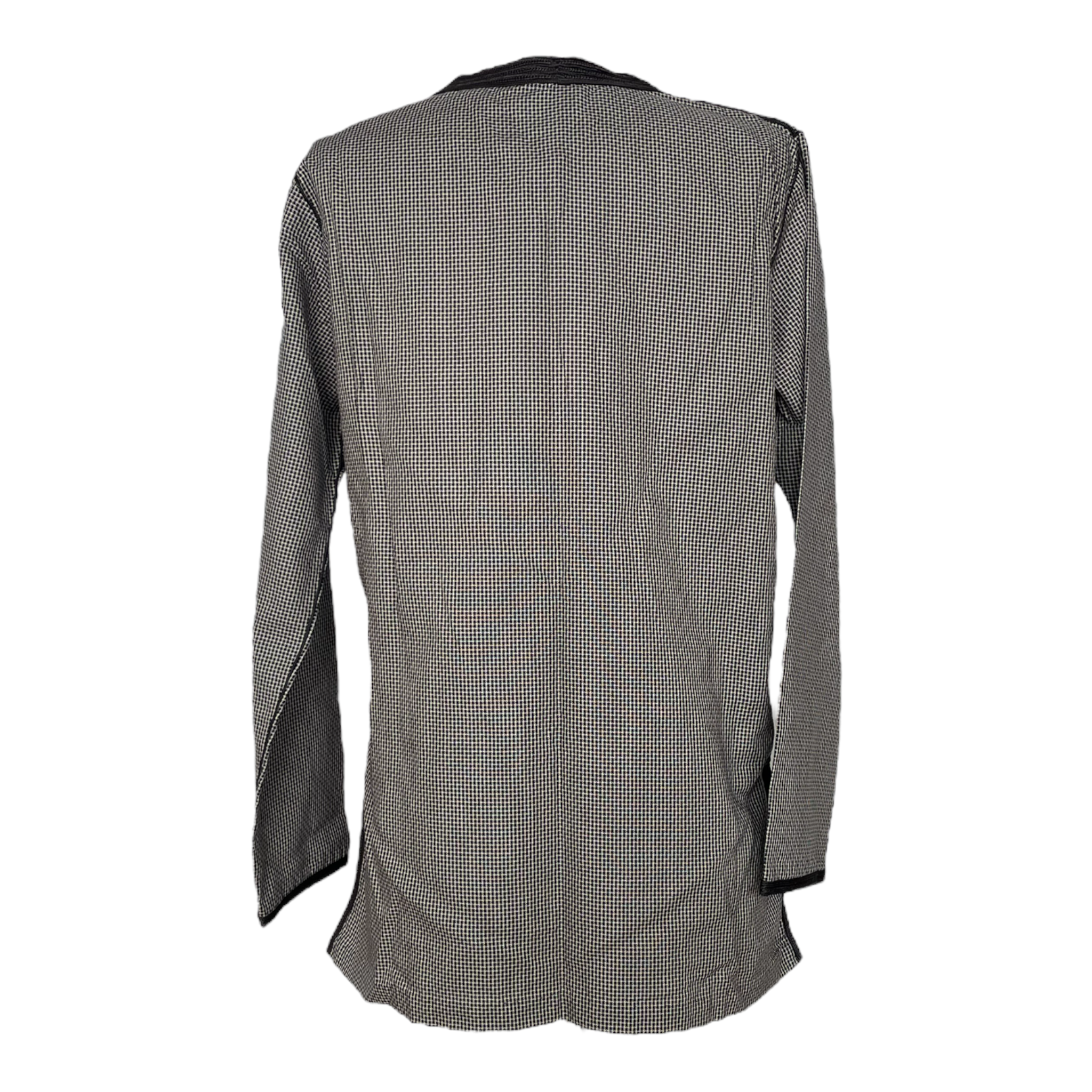 Kurta black and white cotton rooster foot