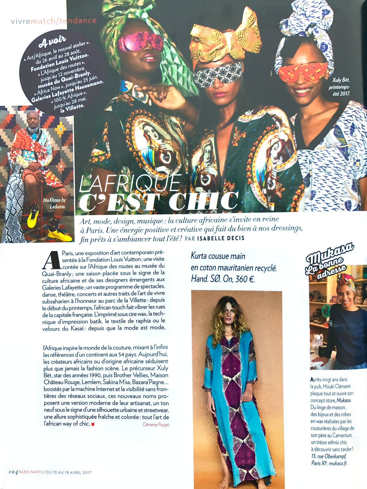 Parution Presse Paris Match mai
