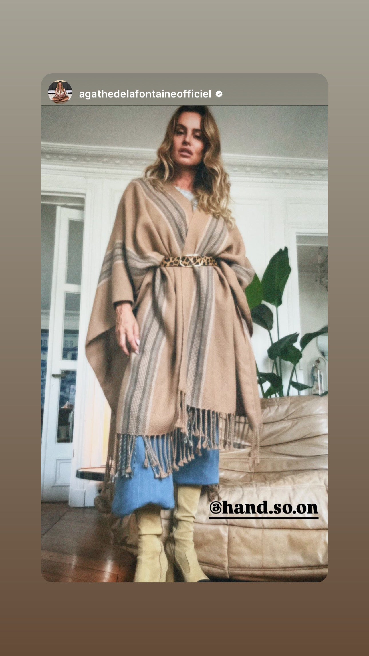 Poncho CS (Camel/ Sable)