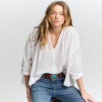 Chemise Micheline  en coton blanc