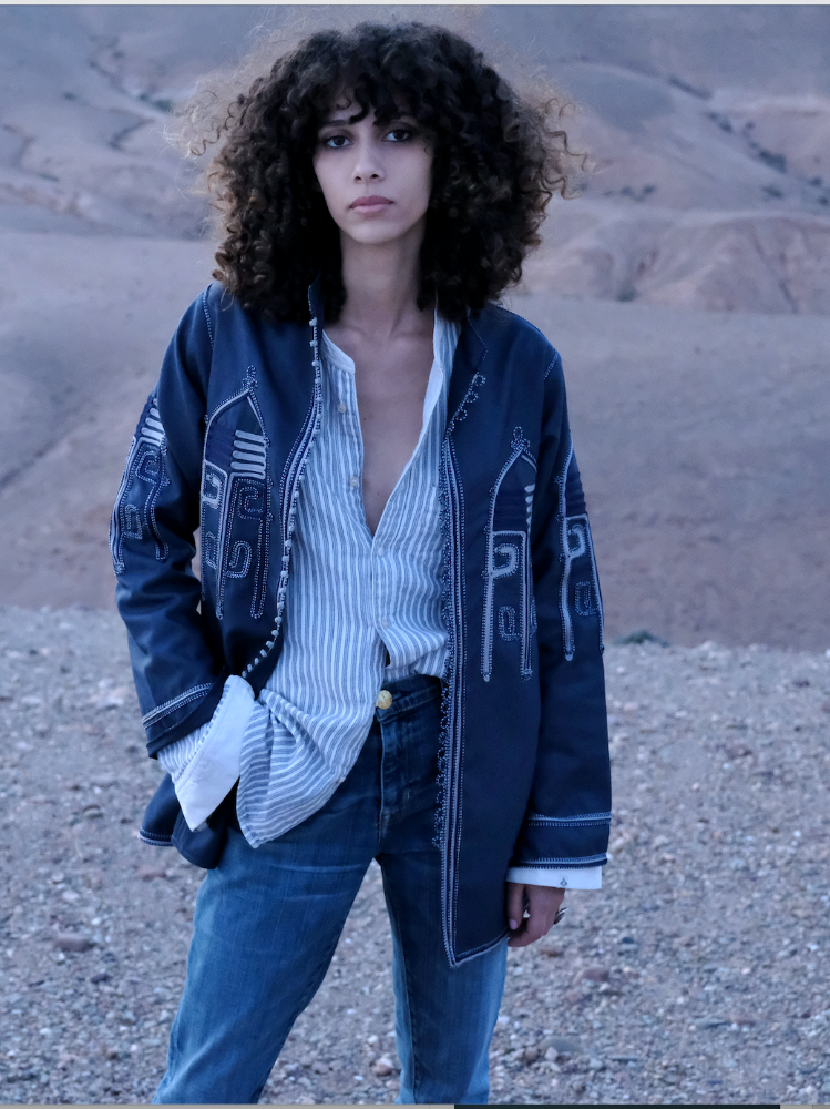Veste Berbère bleue