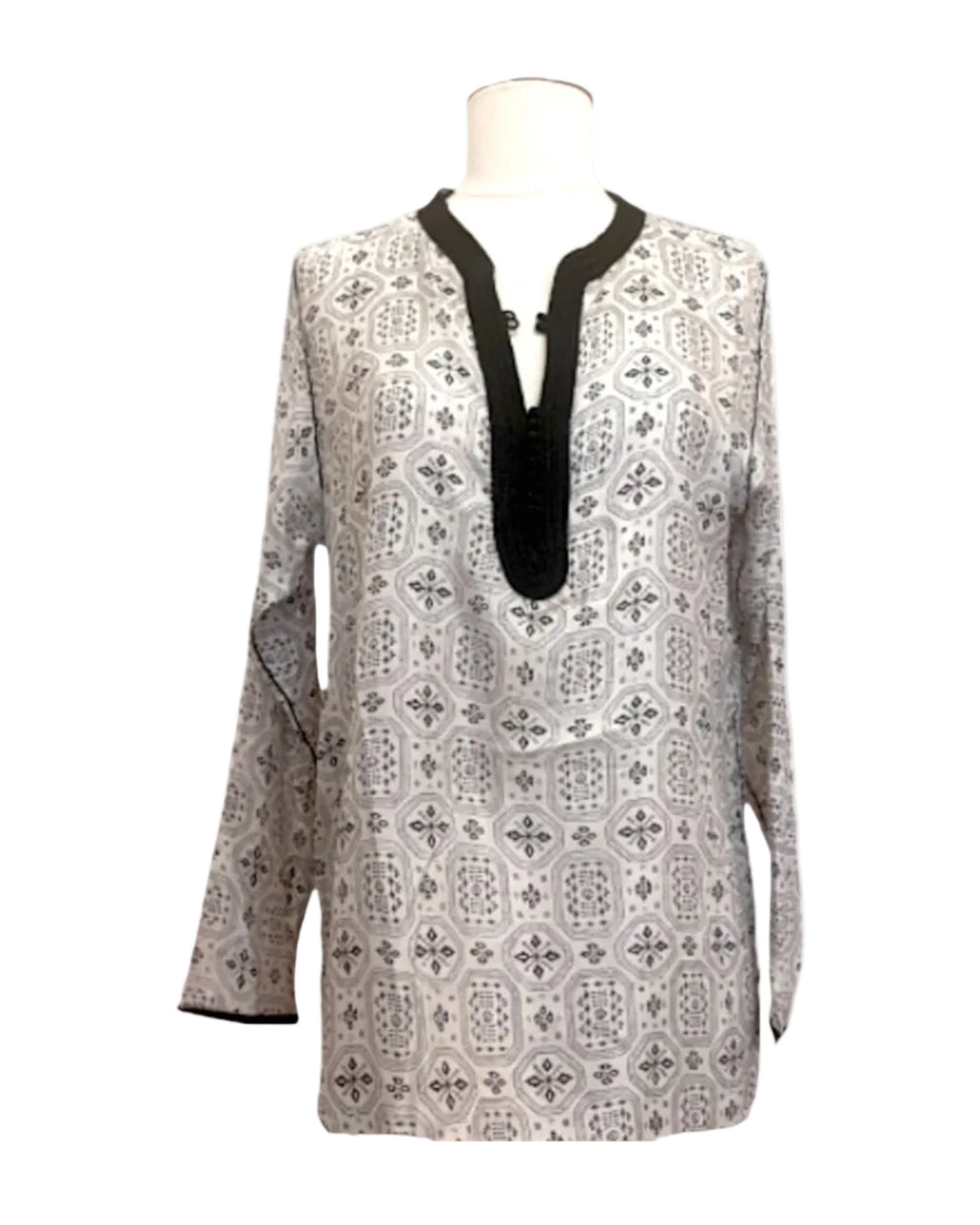 Kurta mosaïque noire et blanche