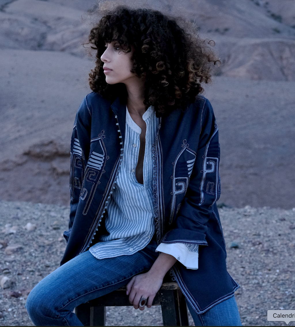 Veste Berbère Bleue