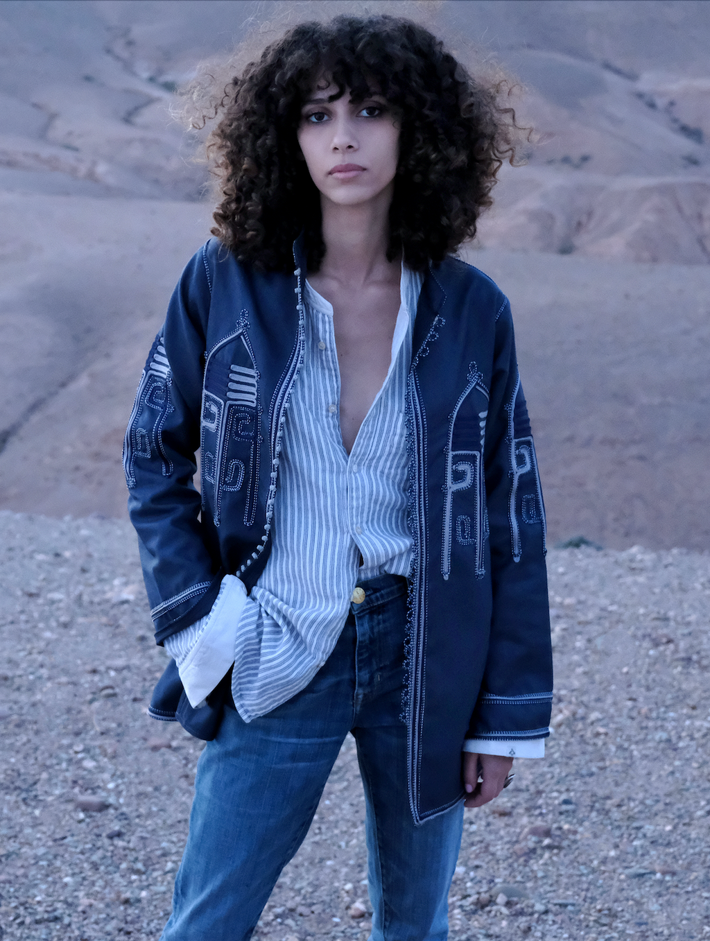 Veste Berbère Bleue