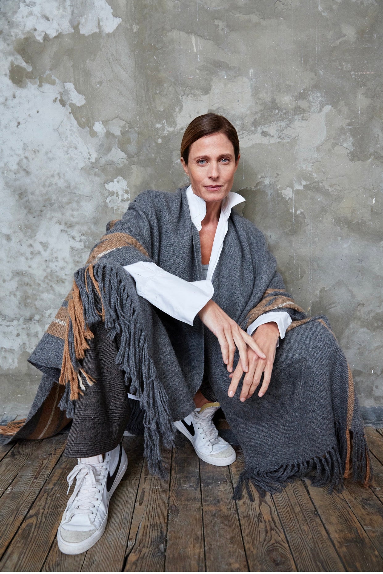 Poncho LMC Anthracite/ Marron