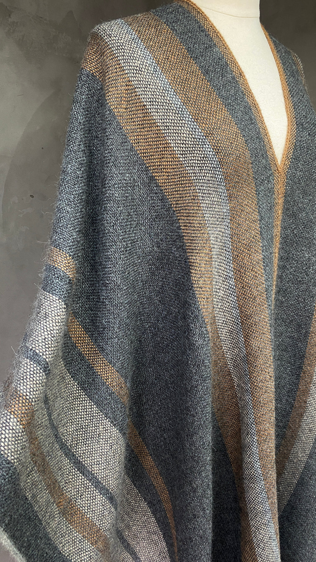 Poncho AC ( Anthracite, Camel)