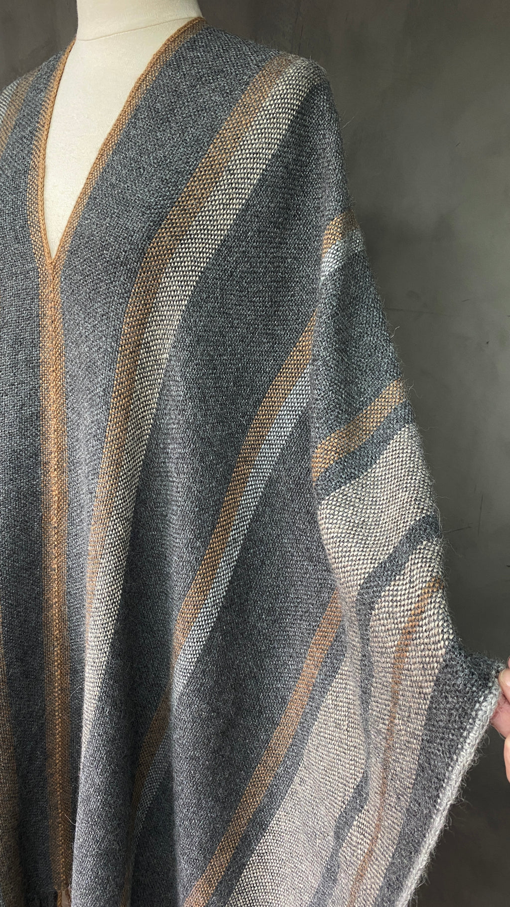 Poncho AC ( Anthracite, Camel)