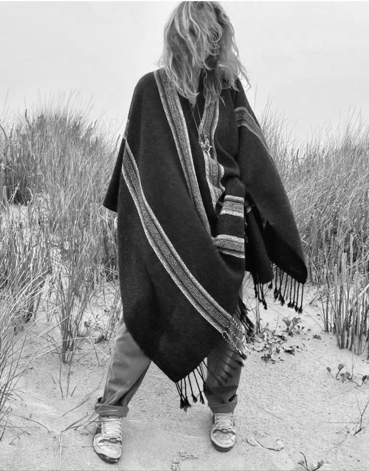 Poncho AC ( Anthracite, Camel)