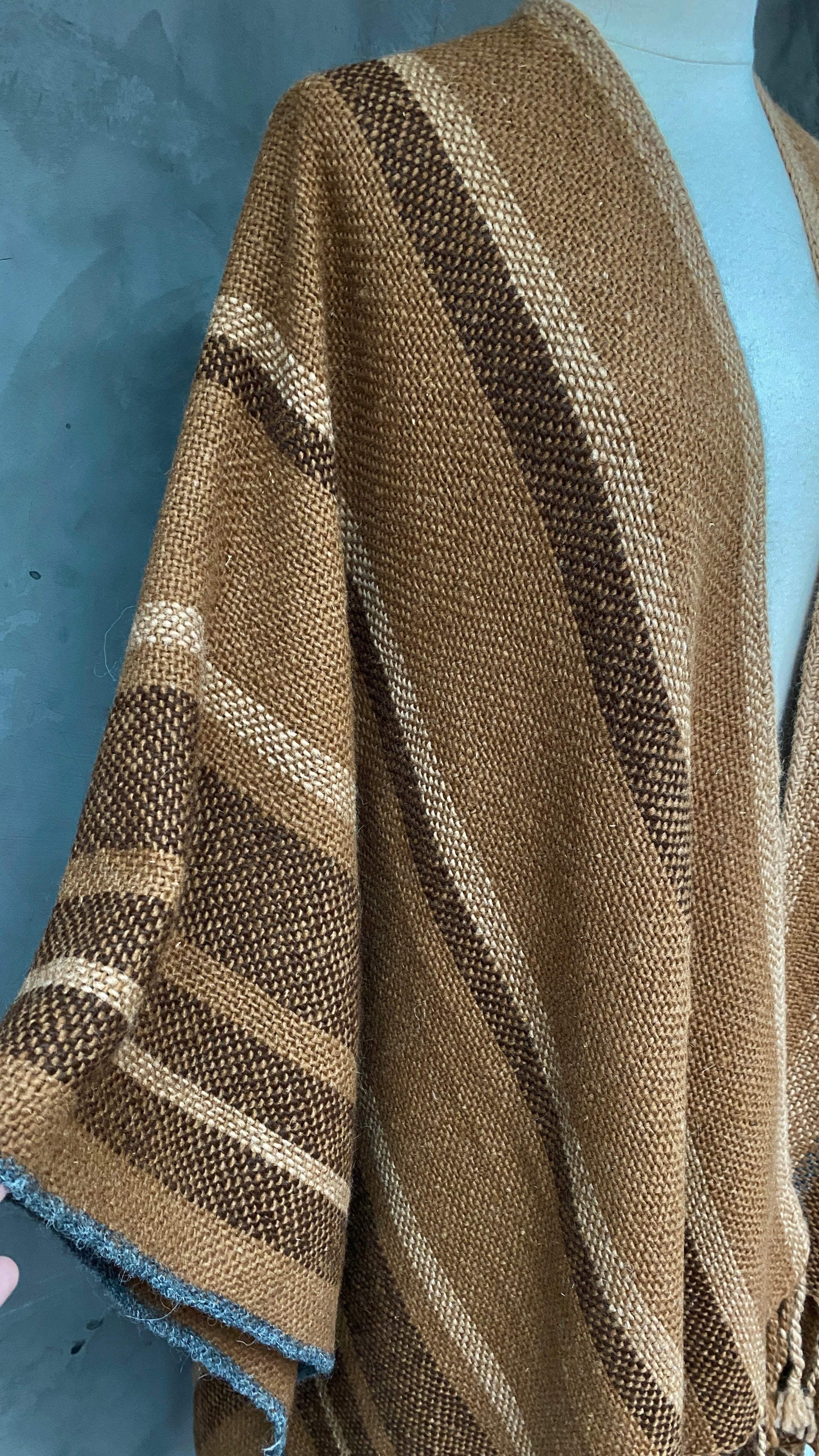 Ruana OND 5 fils CM (Camel, Marron)