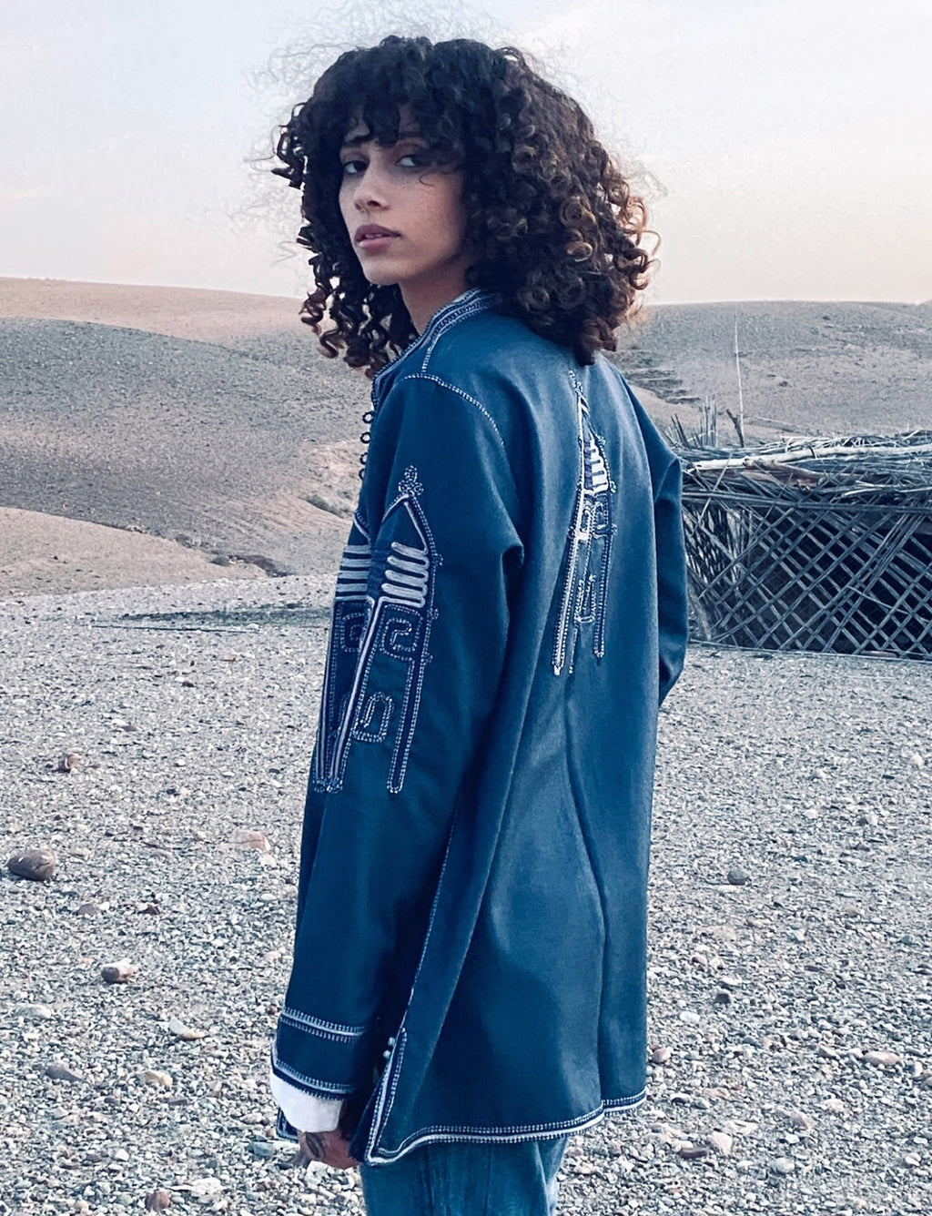 Veste Berbère Bleue