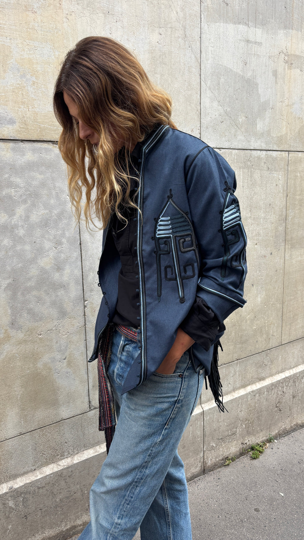 Veste Berbère Bleue