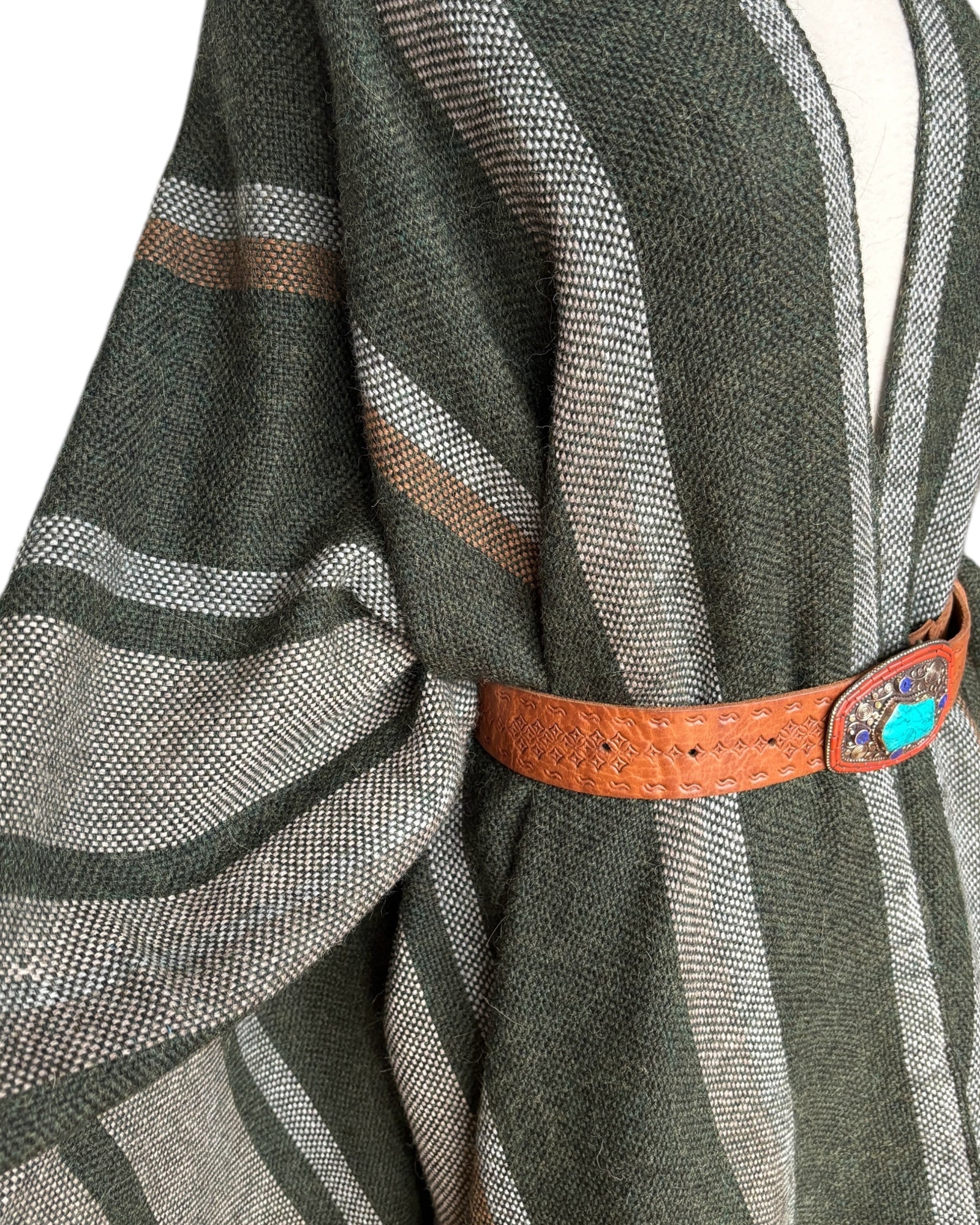 Ruana KN (Kaki, Naturel)