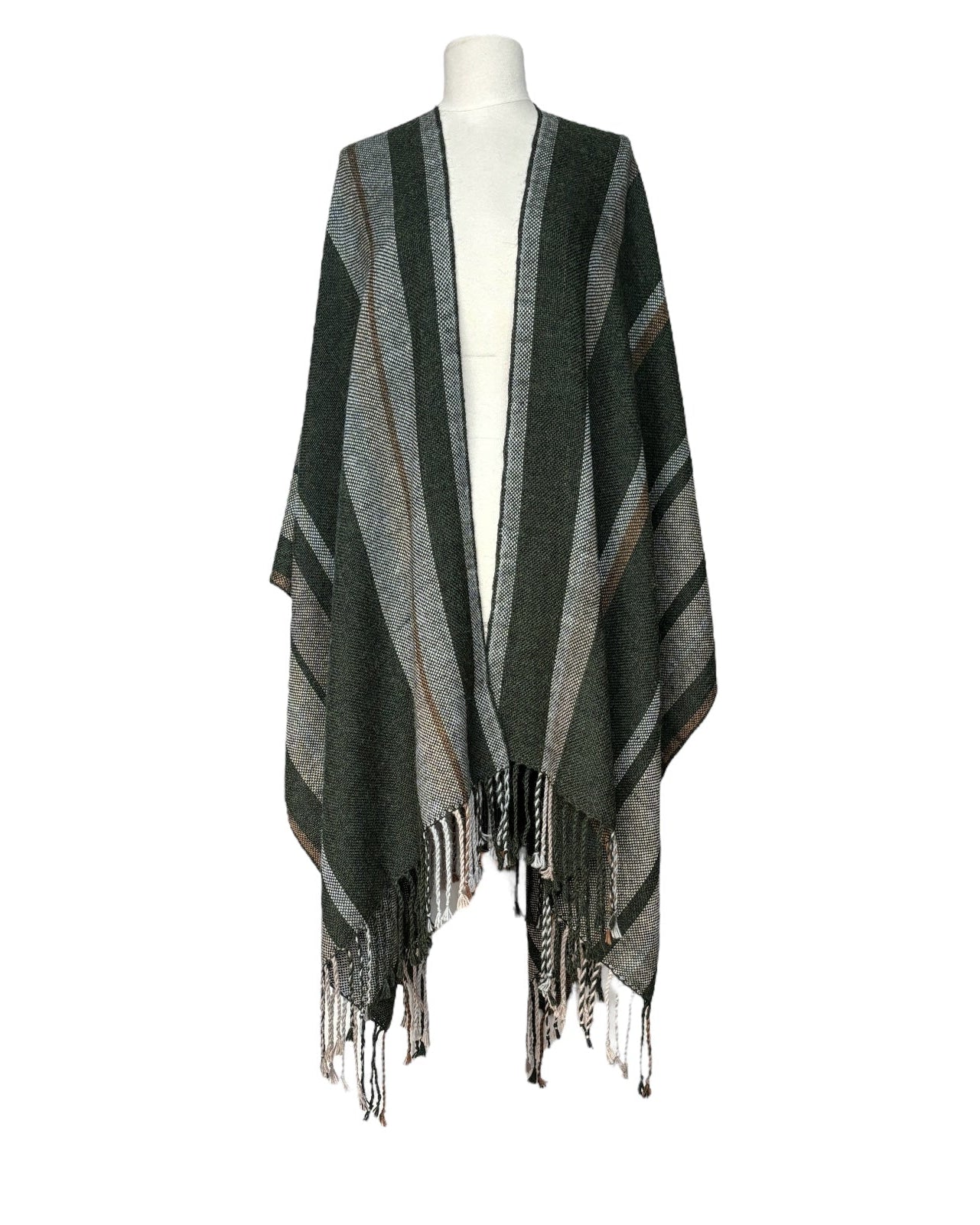 Ruana KN (Kaki, Naturel)