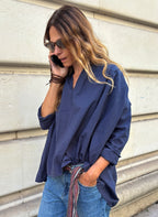 Chemise Micheline en coton Indigo