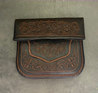 Besace Berbère noire broderie marron