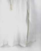 Kurta en lin ivoire - col crème