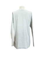 Kurta en lin couleur mastic - Col crème