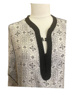 Kurta mosaïque noire et blanche