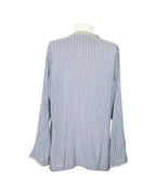 Kurta rayé bleu ciel - col argenté