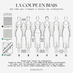 Robe en biais longueur genoux Kaki