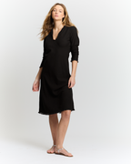 Robe en biais longueur genoux Noir