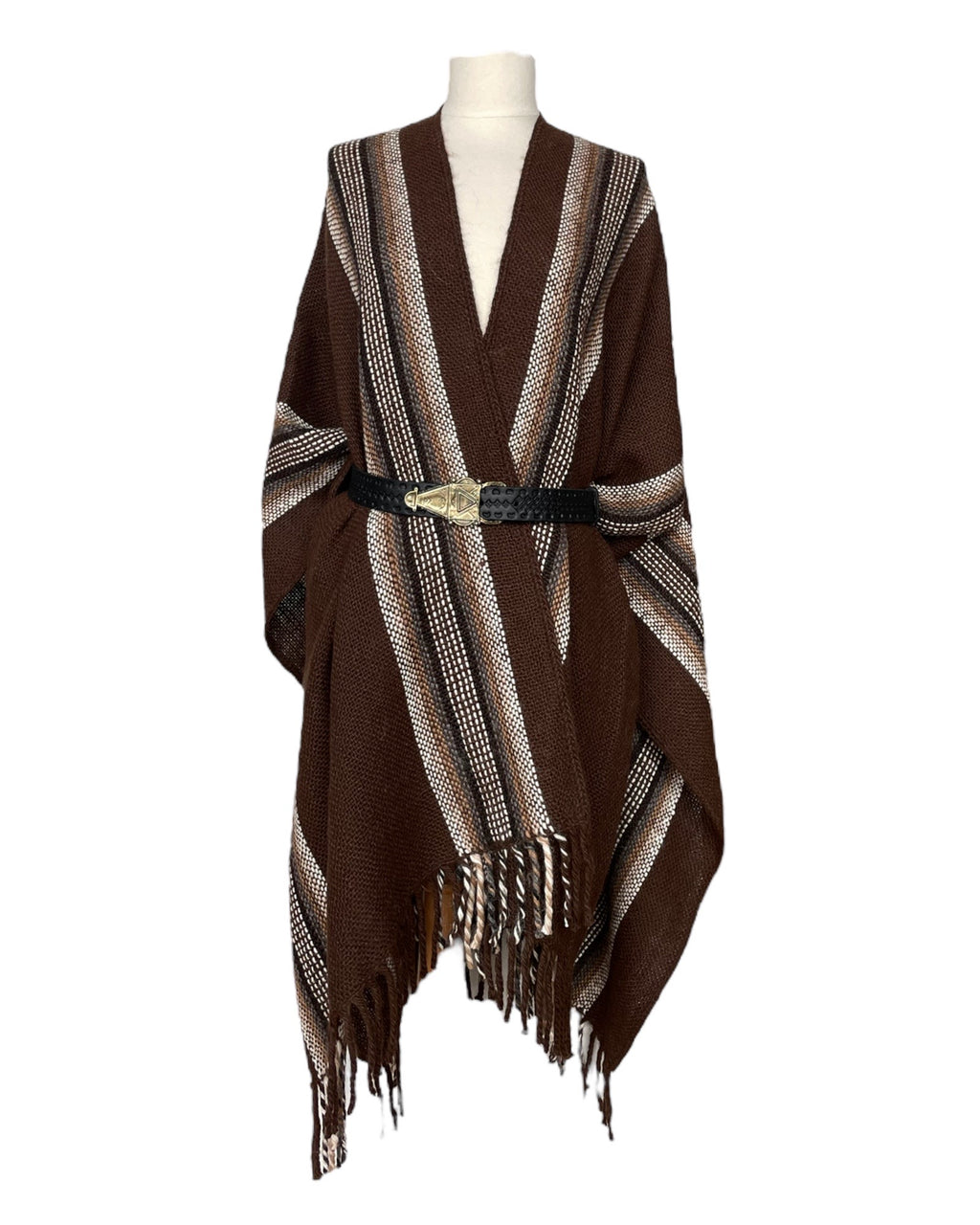 Ruana OND  5 fils Marron